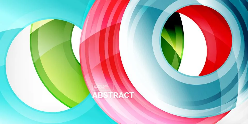 Circles, round elements, ring shapes premium background. Vector Illustration For Illustrazione stock