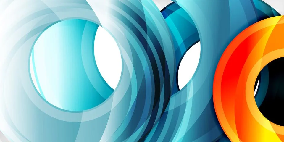 Circles, round elements, ring shapes premium background. Vector Illustration For Stock Illustration