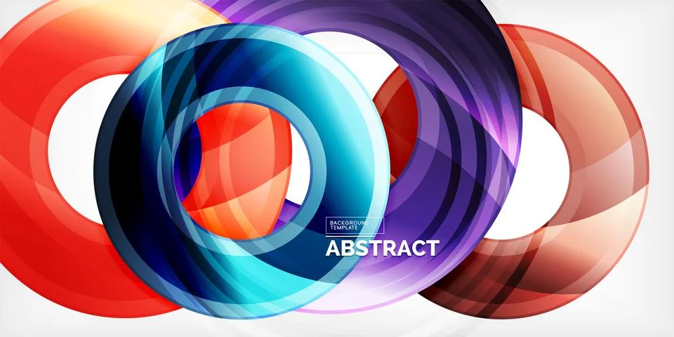 Circles, round elements, ring shapes premium background. Vector Illustration For Illustrazione stock