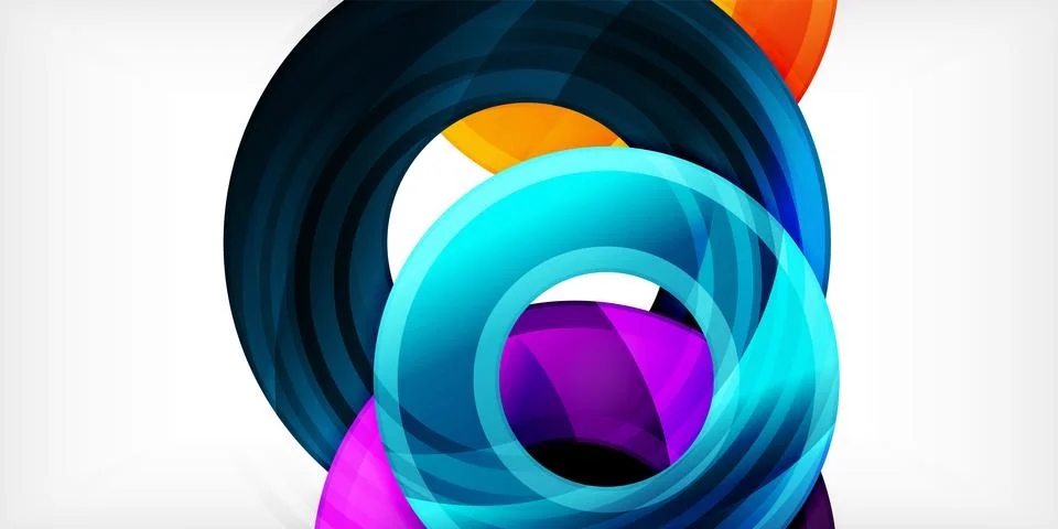Circles, round elements, ring shapes premium background. Vector Illustration For Illustrazione stock
