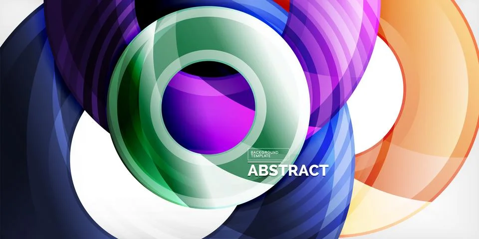 Circles, round elements, ring shapes premium background. Vector Illustration For Stock Illustration