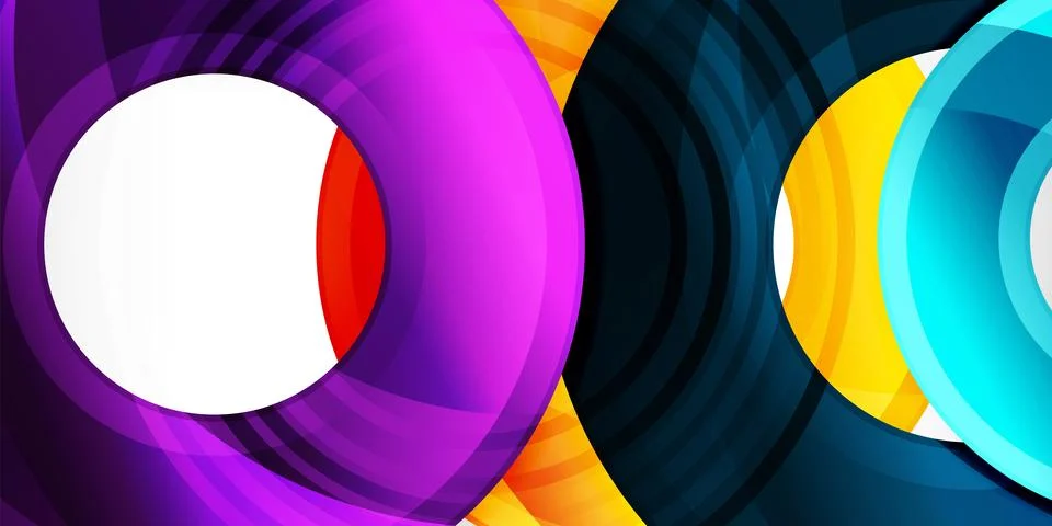 Circles, round elements, ring shapes premium background. Vector Illustration For Stock Illustration