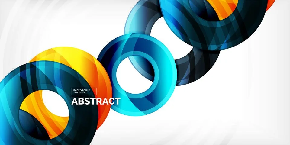 Circles, round elements, ring shapes premium background. Vector Illustration For Stock Illustration