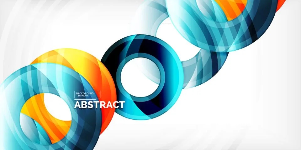 Circles, round elements, ring shapes premium background. Vector Illustration For Illustrazione stock