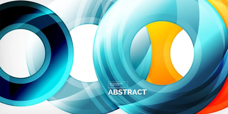 Circles, round elements, ring shapes premium background. Vector Illustration For Stock Illustration