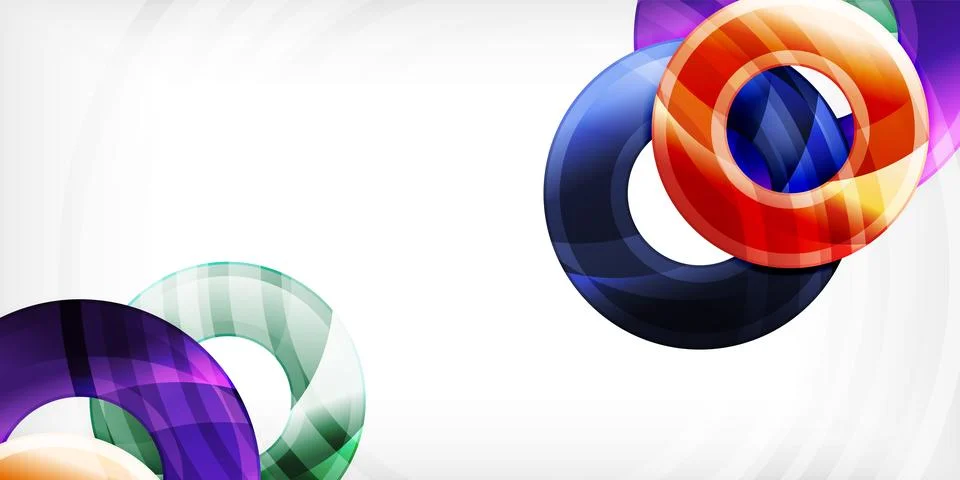 Circles, round elements, ring shapes premium background. Vector Illustration For Stock Illustration