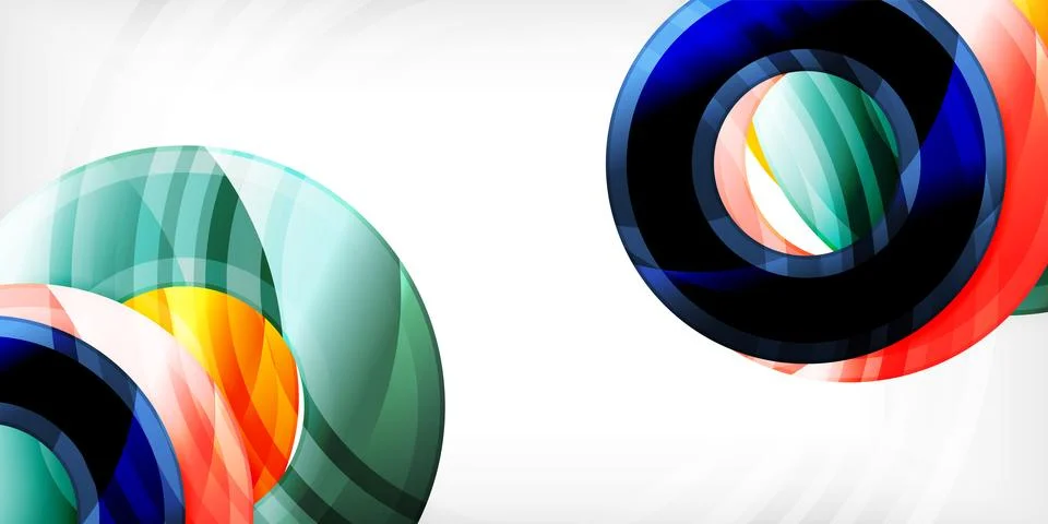 Circles, round elements, ring shapes premium background. Vector Illustration For Illustrazione stock