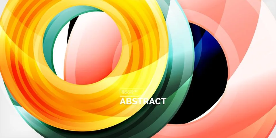 Circles, round elements, ring shapes premium background. Vector Illustration For Stock Illustration