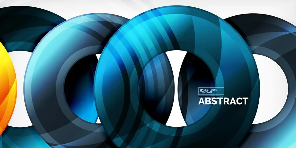 Circles, round elements, ring shapes premium background. Vector Illustration For Stock Illustration