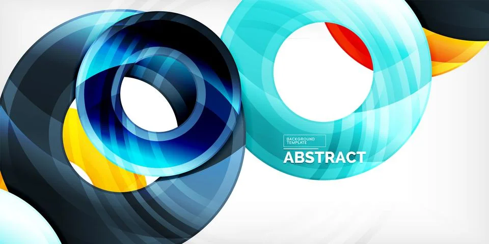 Circles, round elements, ring shapes premium background. Vector Illustration For Stock Illustration
