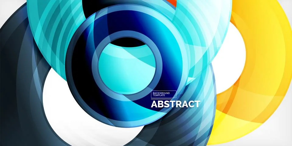 Circles, round elements, ring shapes premium background. Vector Illustration For Stock Illustration