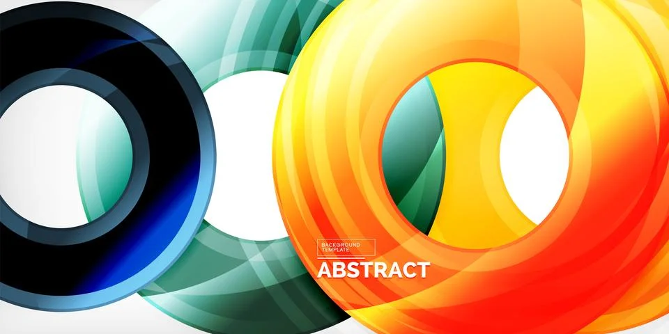 Circles, round elements, ring shapes premium background. Vector Illustration For Stock Illustration
