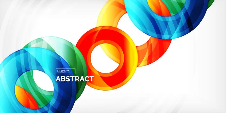 Circles, round elements, ring shapes premium background. Vector Illustration For イラスト素材
