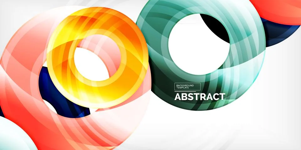 Circles, round elements, ring shapes premium background. Vector Illustration For Stock Illustration