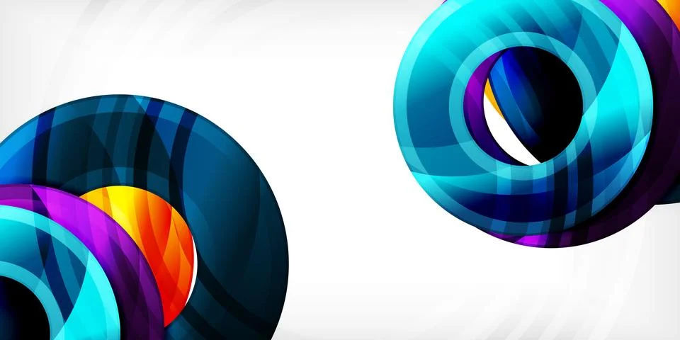 Circles, round elements, ring shapes premium background. Vector Illustration For Stock Illustration