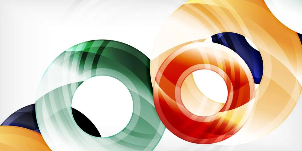Circles, round elements, ring shapes premium background. Vector Illustration For Illustrazione stock