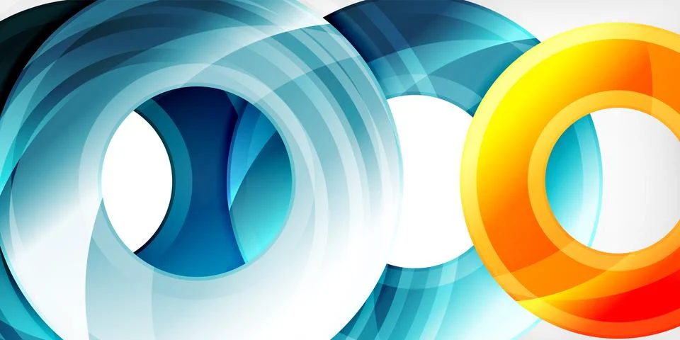 Circles, round elements, ring shapes premium background. Vector Illustration For イラスト素材