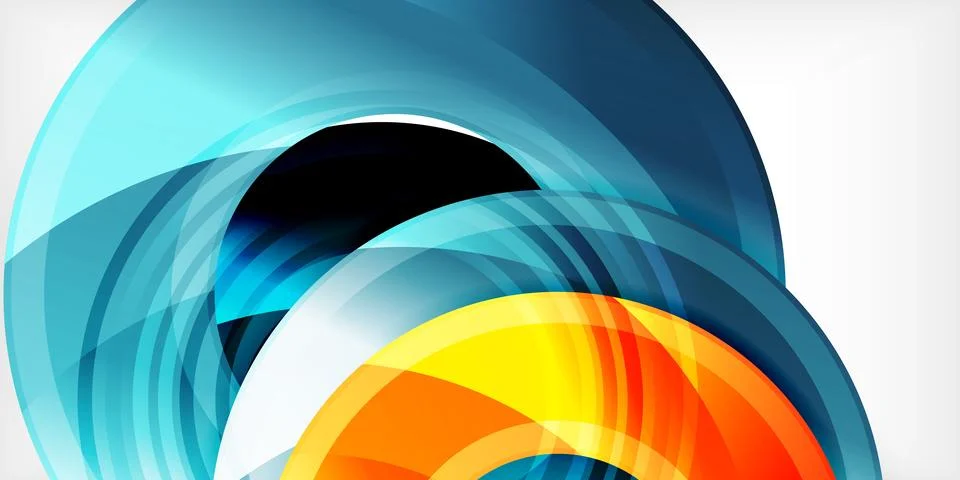 Circles, round elements, ring shapes premium background. Vector Illustration For イラスト素材