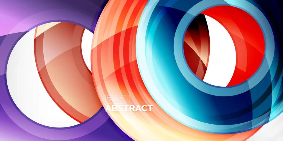 Circles, round elements, ring shapes premium background. Vector Illustration For イラスト素材