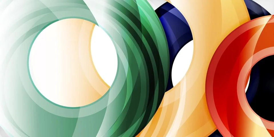 Circles, round elements, ring shapes premium background. Vector Illustration For イラスト素材