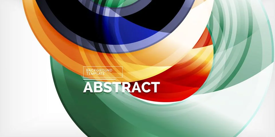 Circles, round elements, ring shapes premium background. Vector Illustration For Illustrazione stock