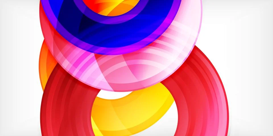 Circles, round elements, ring shapes premium background. Vector Illustration For Illustrazione stock