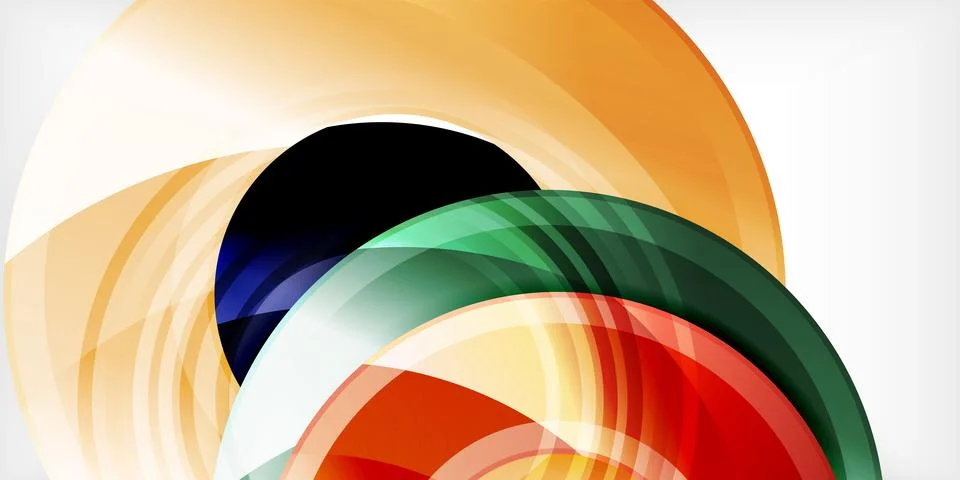 Circles, round elements, ring shapes premium background. Vector Illustration For イラスト素材