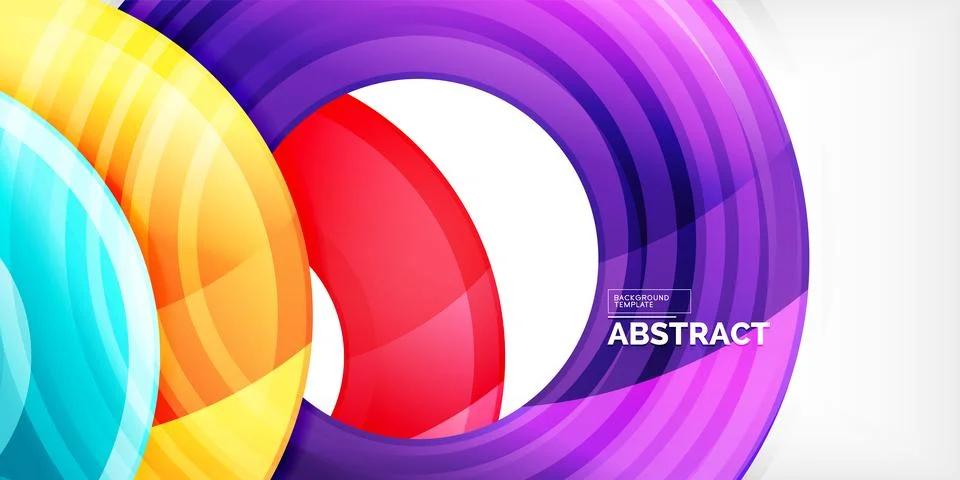 Circles, round elements, ring shapes premium background. Vector Illustration For Stock Illustration