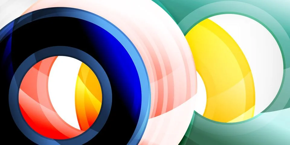Circles, round elements, ring shapes premium background. Vector Illustration For イラスト素材