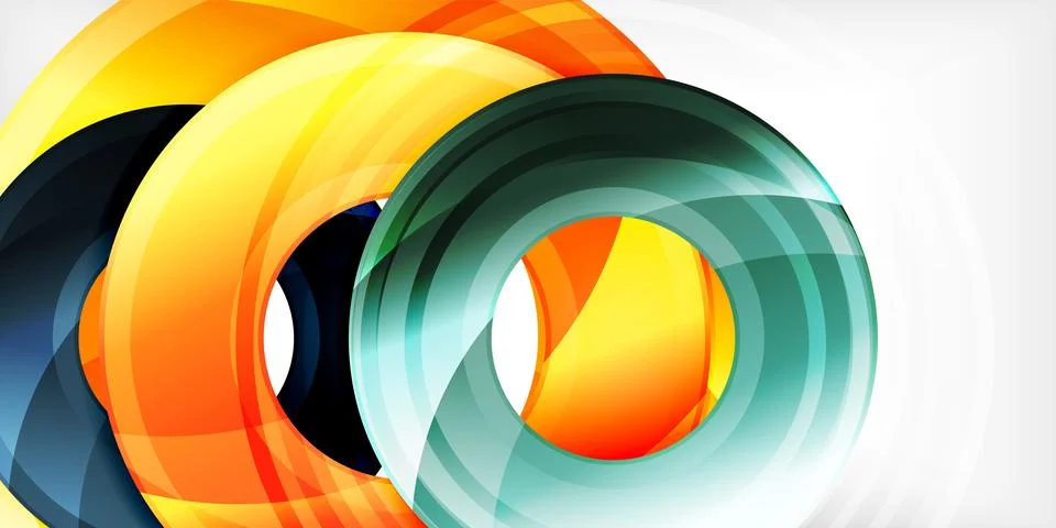 Circles, round elements, ring shapes premium background. Vector Illustration For Stock Illustration