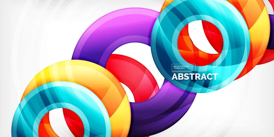 Circles, round elements, ring shapes premium background. Vector Illustration For Stock Illustration