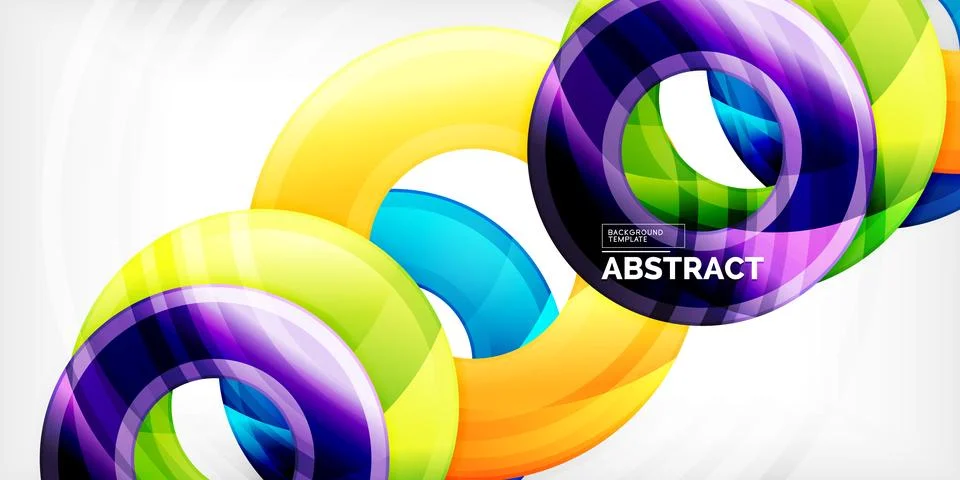 Circles, round elements, ring shapes premium background. Vector Illustration For イラスト素材