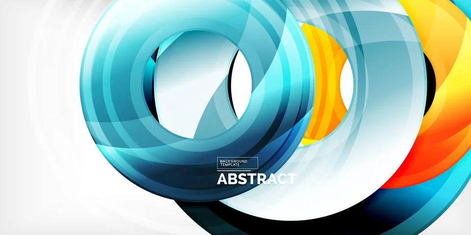 Circles, round elements, ring shapes premium background. Vector Illustration For Stock Illustration