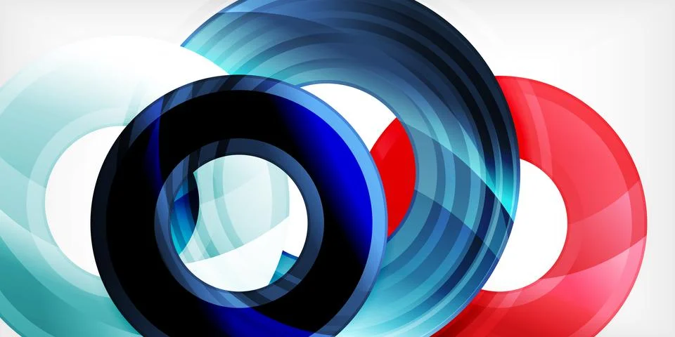 Circles, round elements, ring shapes premium background. Vector Illustration For イラスト素材
