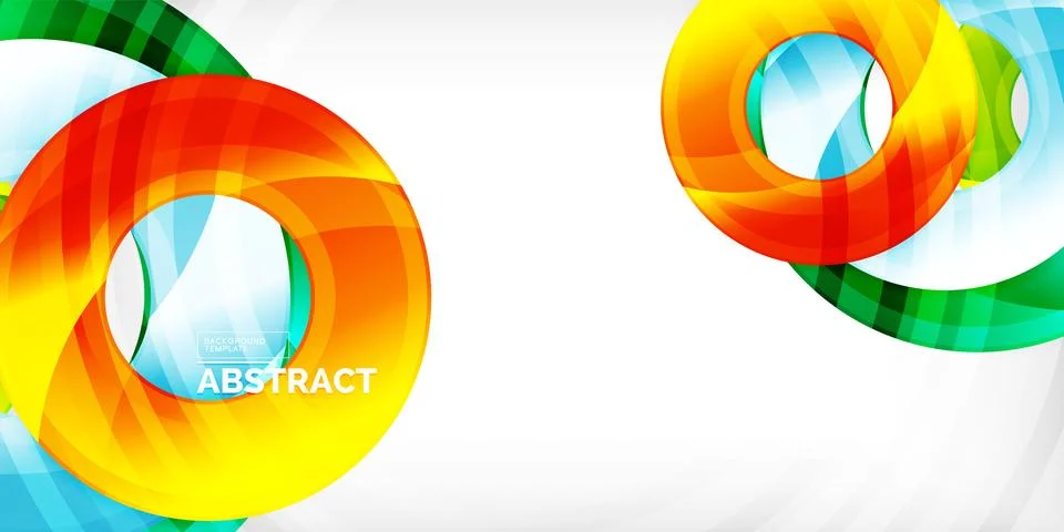 Circles, round elements, ring shapes premium background. Vector Illustration For イラスト素材