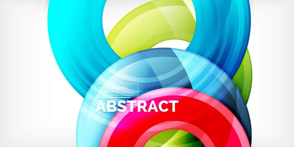 Circles, round elements, ring shapes premium background. Vector Illustration For イラスト素材