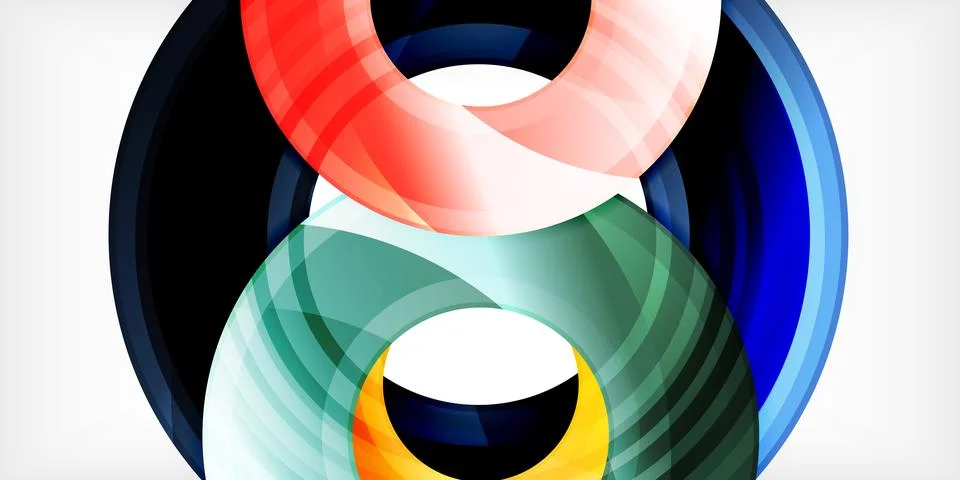 Circles, round elements, ring shapes premium background. Vector Illustration For Illustrazione stock