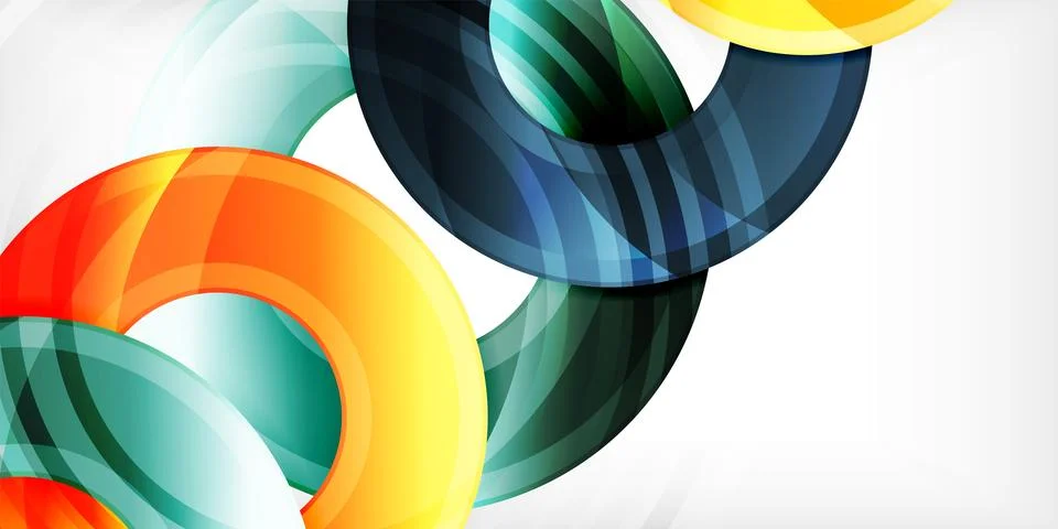 Circles, round elements, ring shapes premium background. Vector Illustration For Illustrazione stock