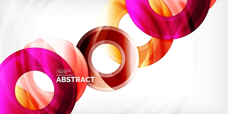 Circles, round elements, ring shapes premium background. Vector Illustration For Illustrazione stock