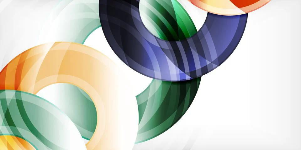 Circles, round elements, ring shapes premium background. Vector Illustration For イラスト素材