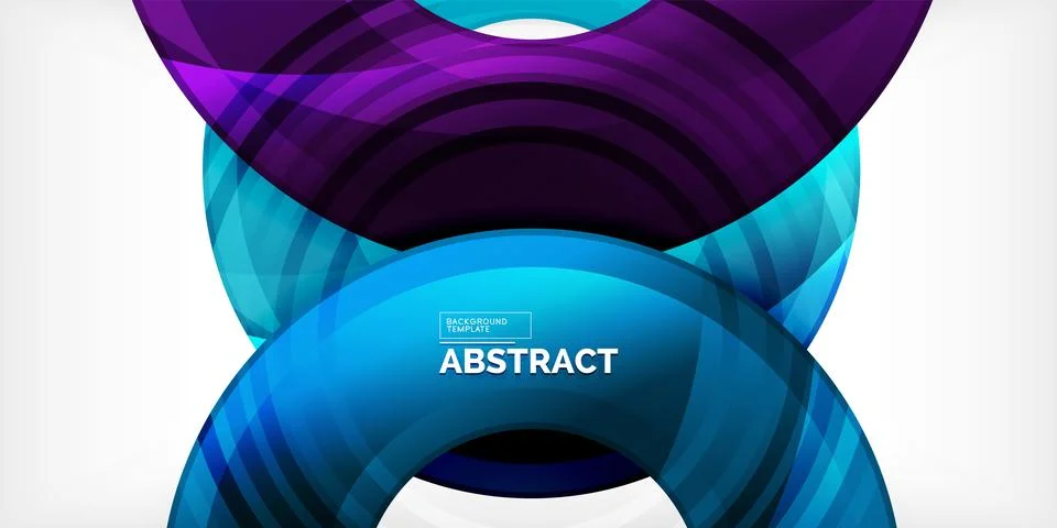 Circles, round elements, ring shapes premium background. Vector Illustration For Illustrazione stock