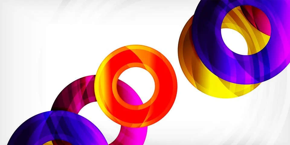Circles, round elements, ring shapes premium background. Vector Illustration For イラスト素材