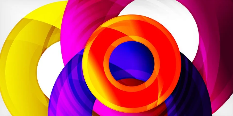 Circles, round elements, ring shapes premium background. Vector Illustration For Illustrazione stock