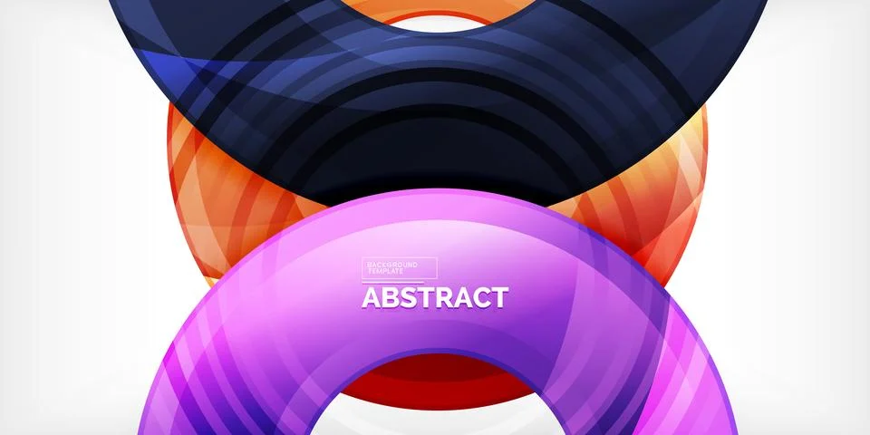 Circles, round elements, ring shapes premium background. Vector Illustration For Illustrazione stock