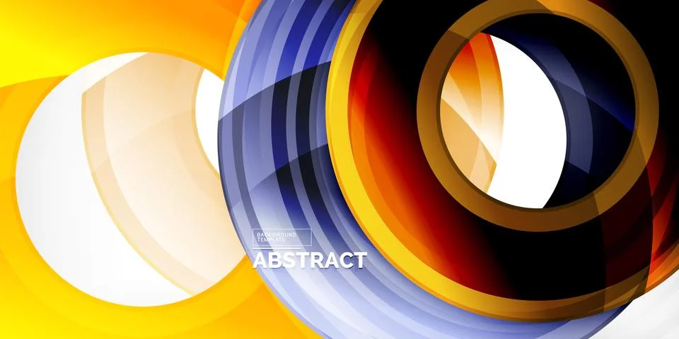 Circles, round elements, ring shapes premium background. Vector Illustration For イラスト素材