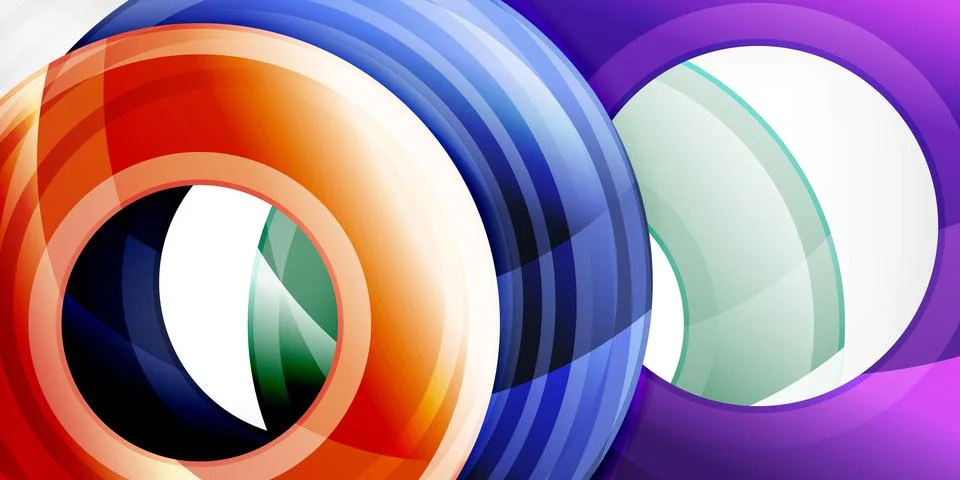 Circles, round elements, ring shapes premium background. Vector Illustration For Stock Illustration