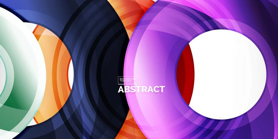 Circles, round elements, ring shapes premium background. Vector Illustration For Stock Illustration