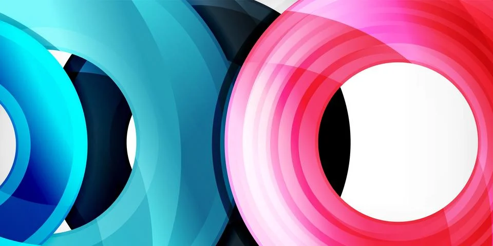 Circles, round elements, ring shapes premium background. Vector Illustration For Illustrazione stock