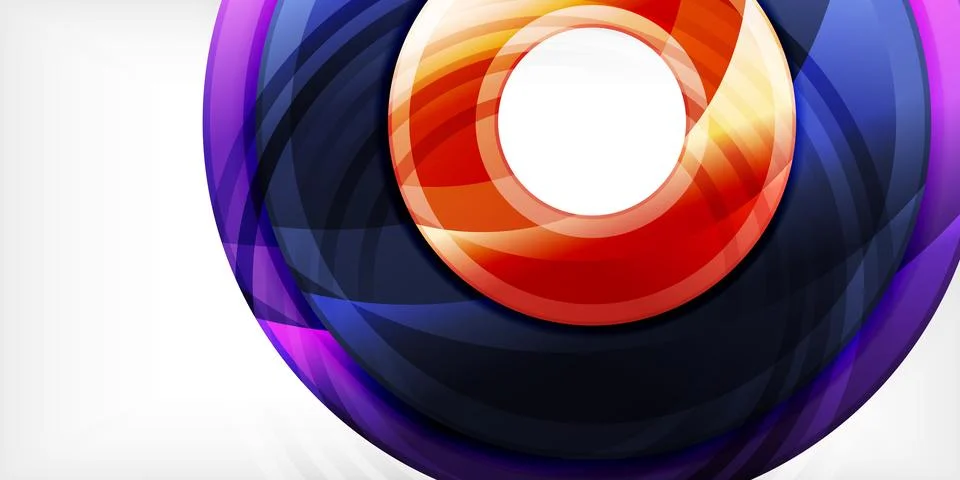 Circles, round elements, ring shapes premium background. Vector Illustration For イラスト素材