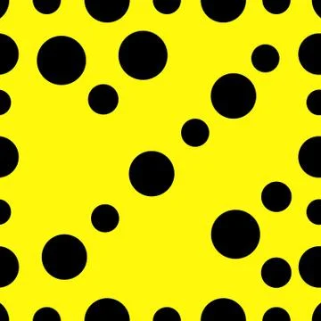 Circles scatter glitter geometry abstract background textured yellow and blac Illustrazione stock